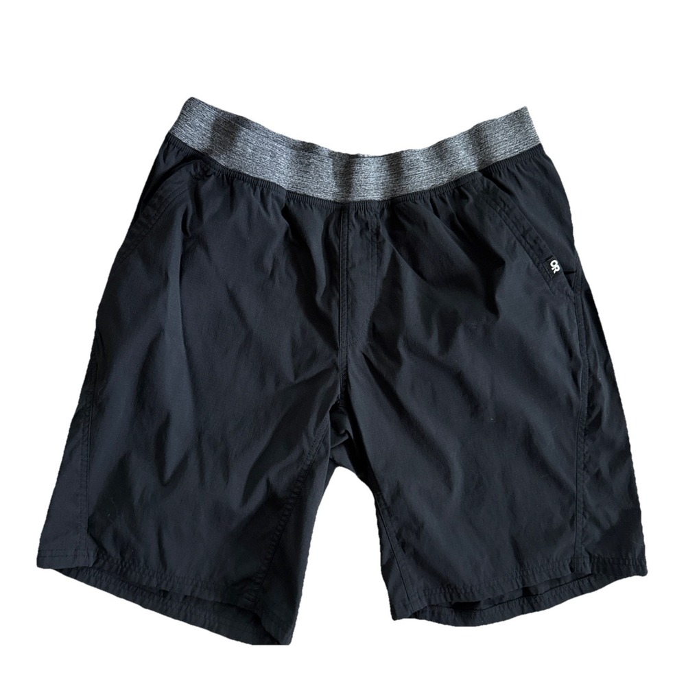 Outdoor Research Zendo Shorts Men Large Black Hiking Climbing UPF Quick Dry 10"